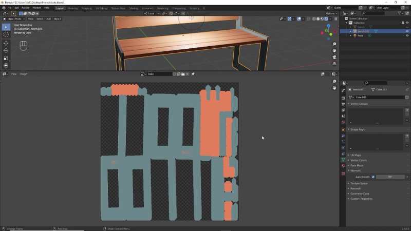 Запекание текстур в Blender