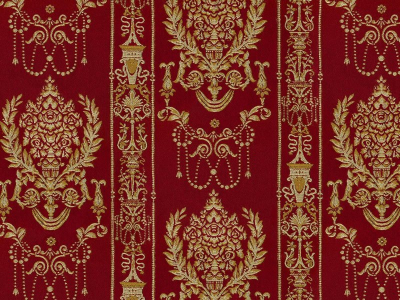 Зеленая ткань с орнаментом