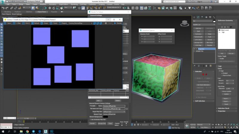 Запекание текстур в Blender