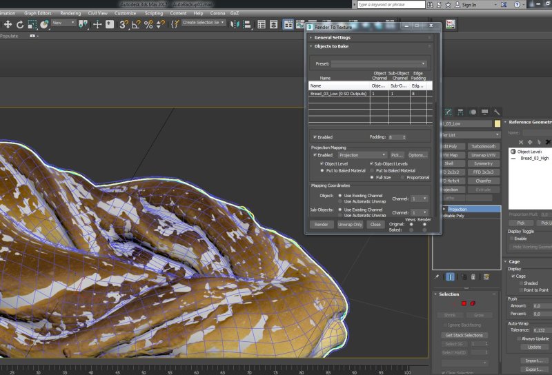 Запекание текстур
