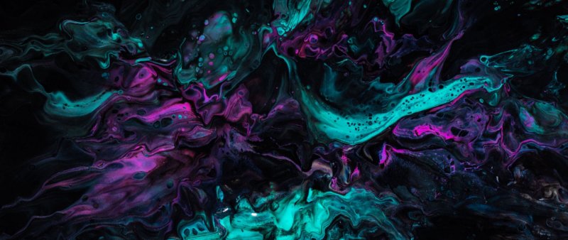 Фиолетовый и бирюзовый