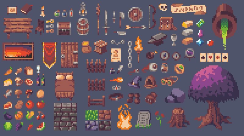 2d пиксель арт ассеты