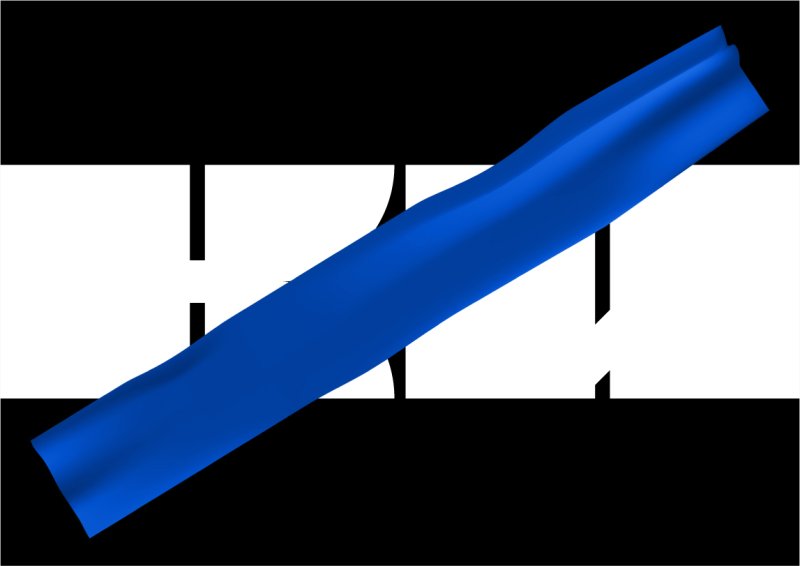 Кусок синей изоленты