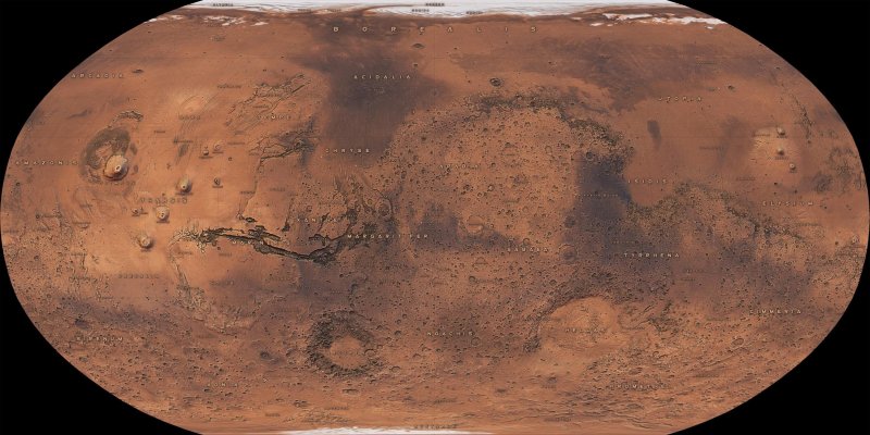 Рельеф планеты Марс
