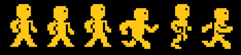 Простые пиксельные персонажи