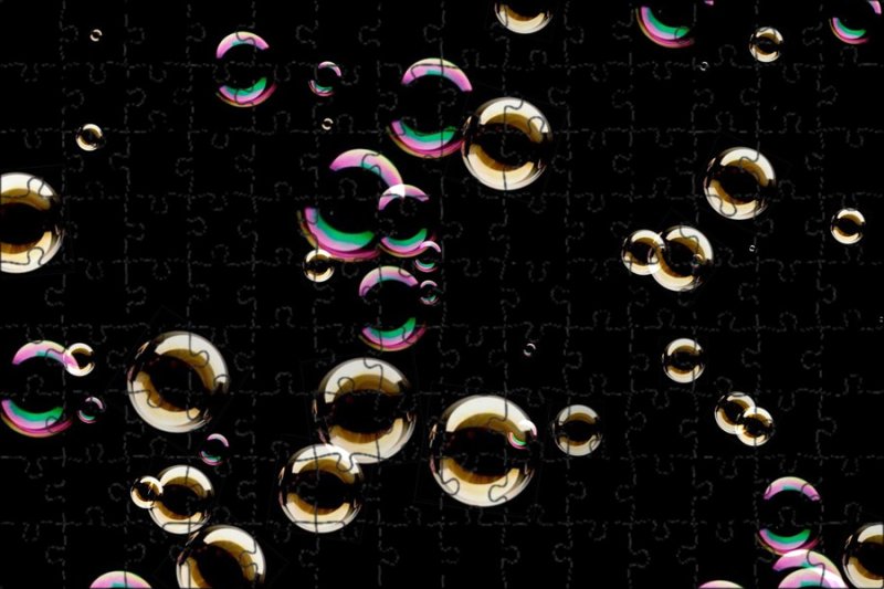 Пузыри на черном фоне