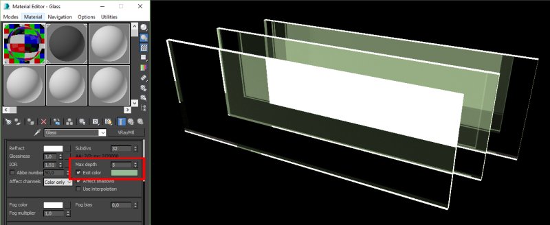 Стекло в Vray 3ds Max