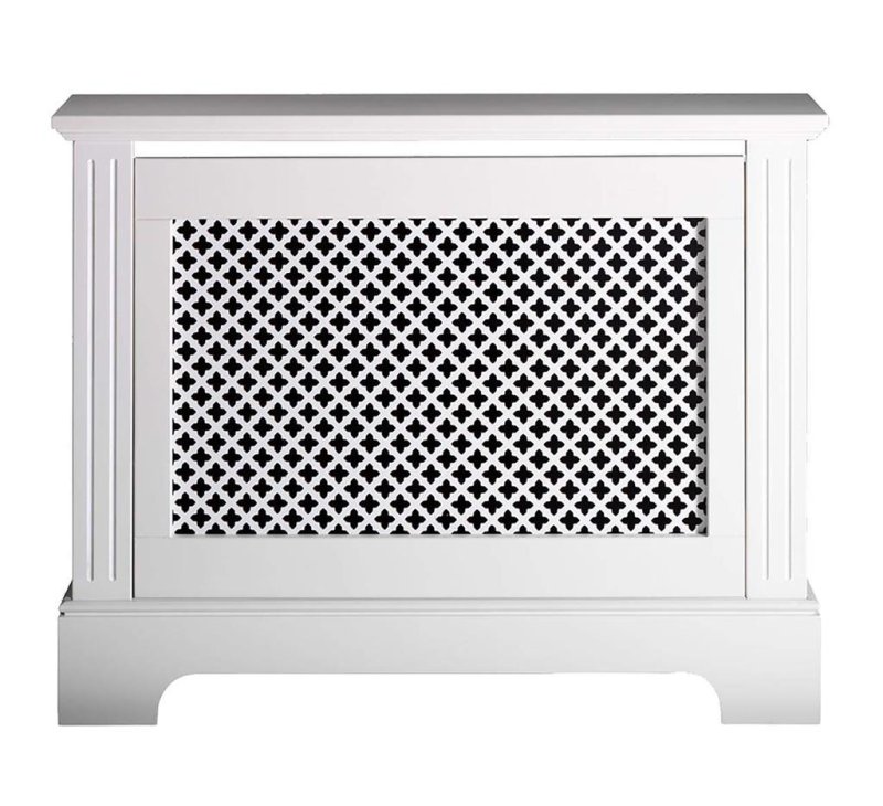 Экран для радиатора МДФ рамка Модерн 600х1200х200 короб Дамаско белый