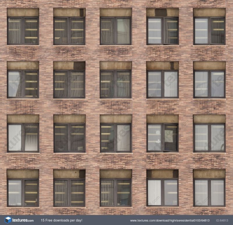 Бесшовная текстура фасада здания