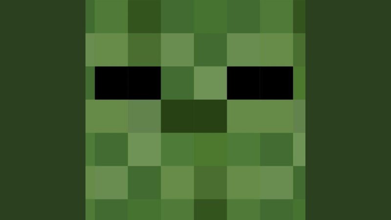 Лицо зомби из МАЙНКРАФТА