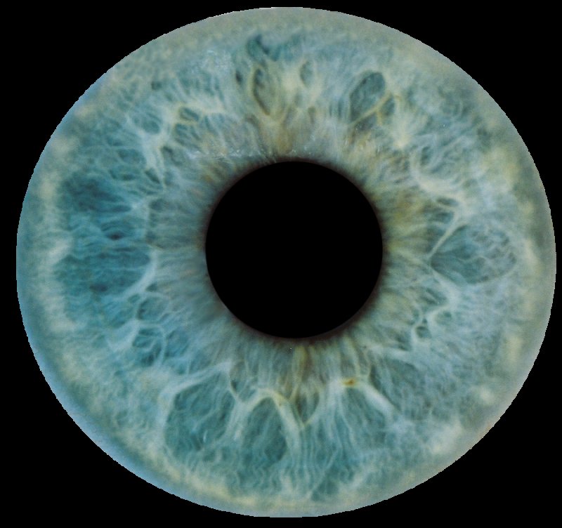 Голубая радужка глаза