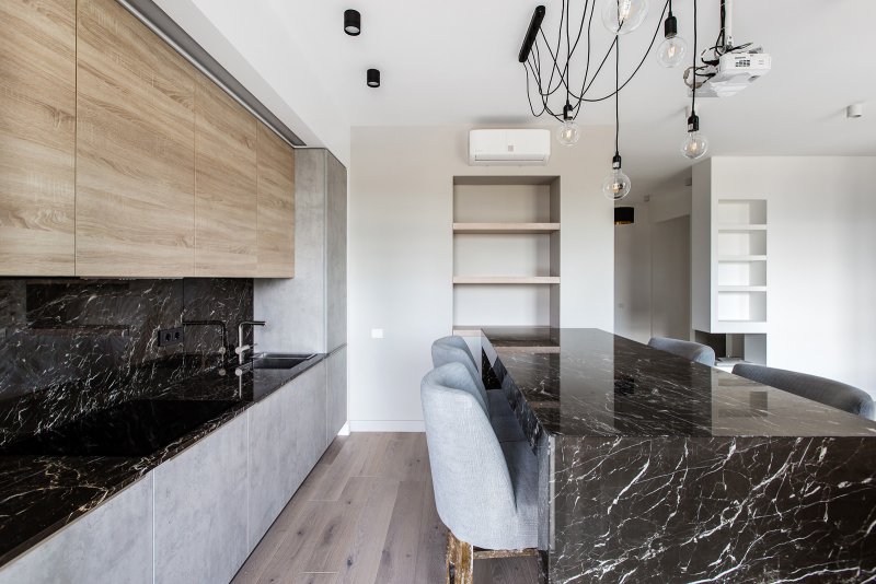 Столешница Неро марквина кухня