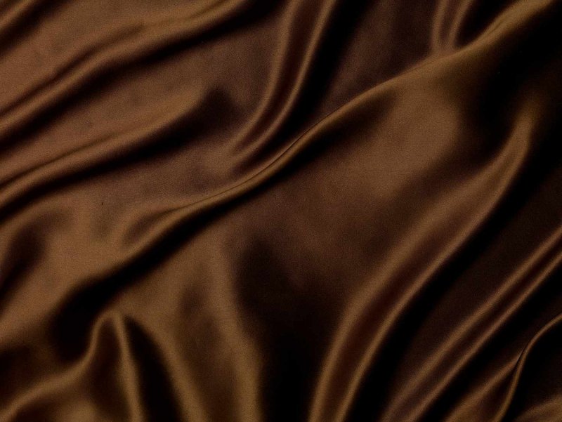 Ткань шелковая коричневая