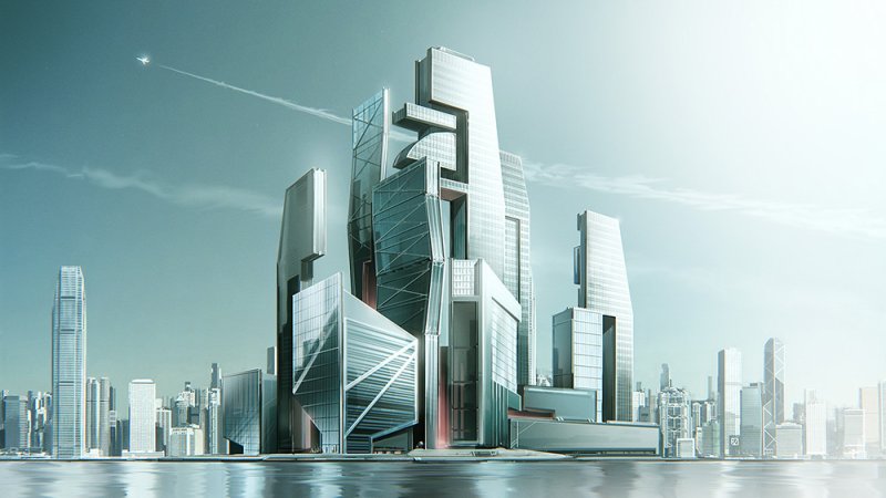 Футуристическая архитектура будущего концепт