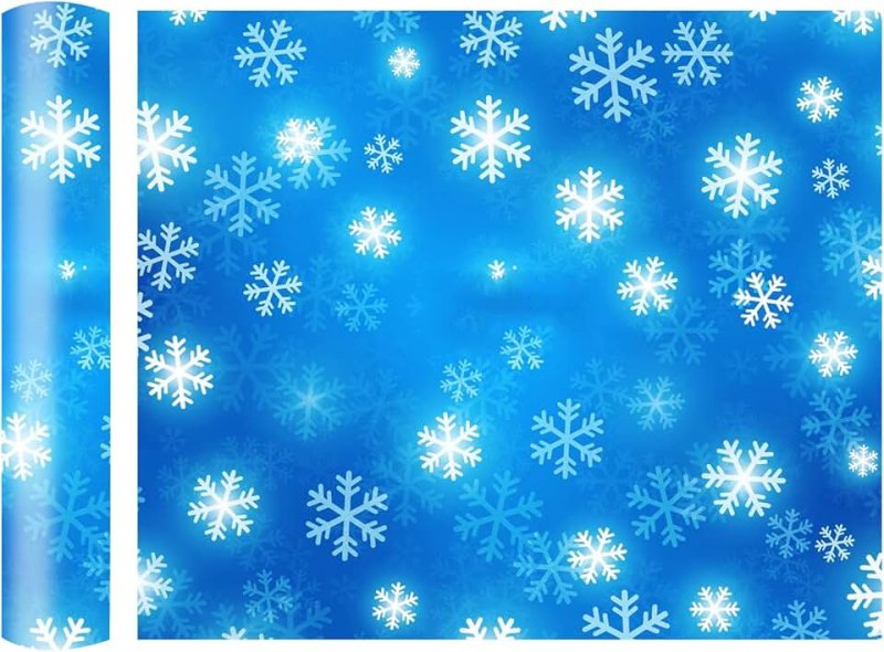 Голубой фон со снежинками