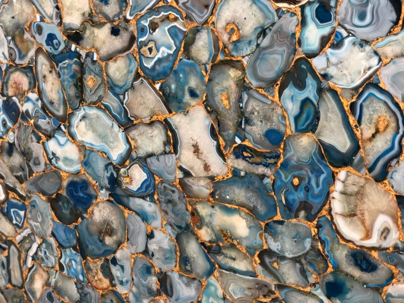 Синий агат Оникс слэб