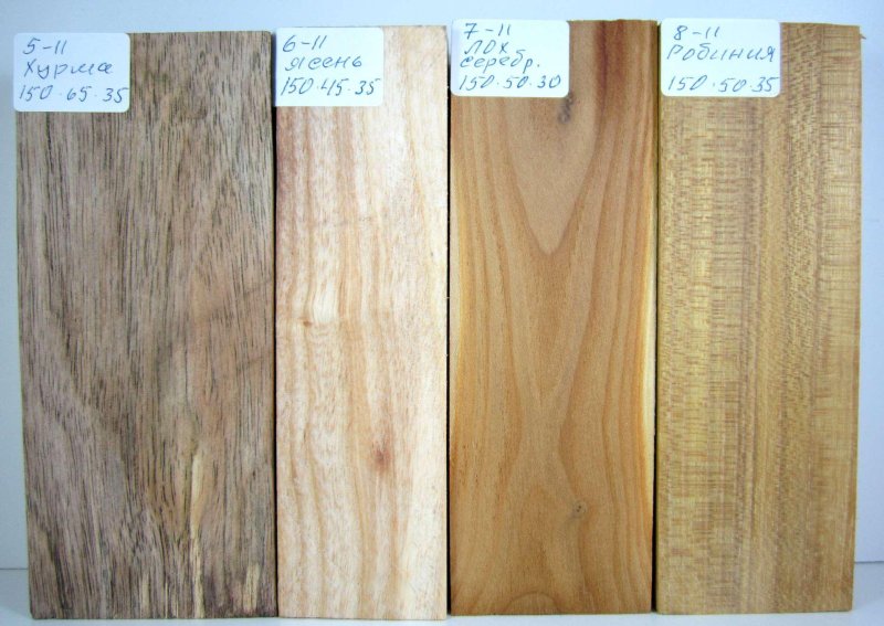 Структура разных пород дерева