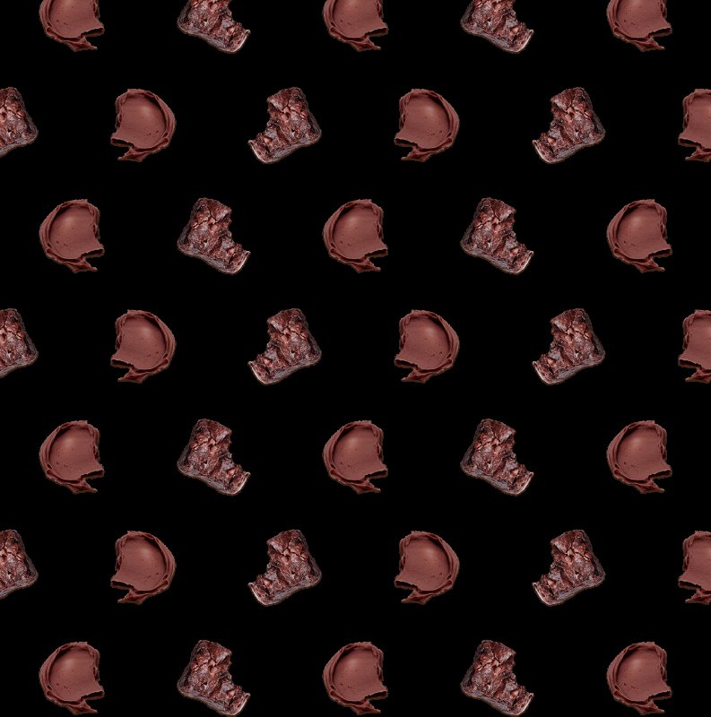 Кусочки шоколада без фона