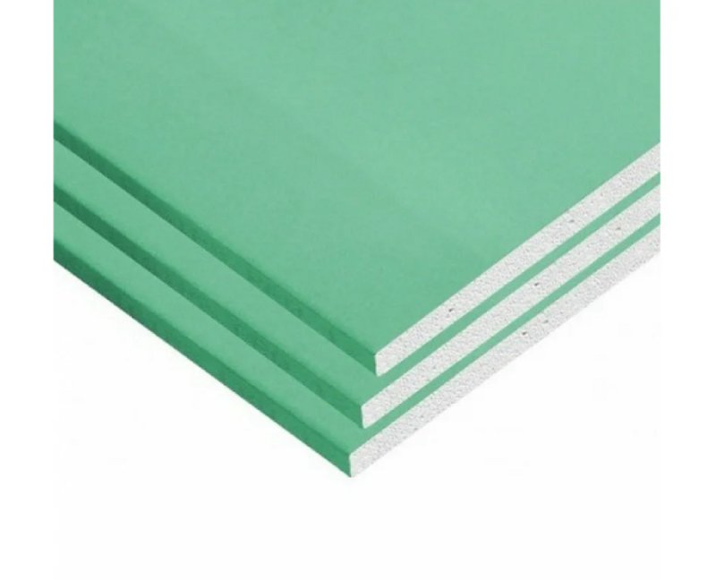 Гипсокартон влагостойкий 12.5 мм Knauf 2500х1200 мм 3 м²