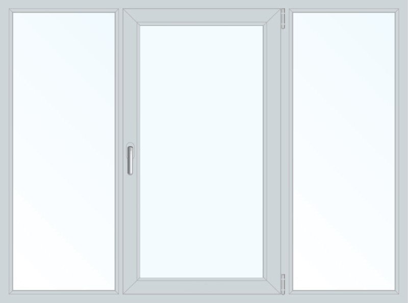 Окно 1700х1400 двустворчатое