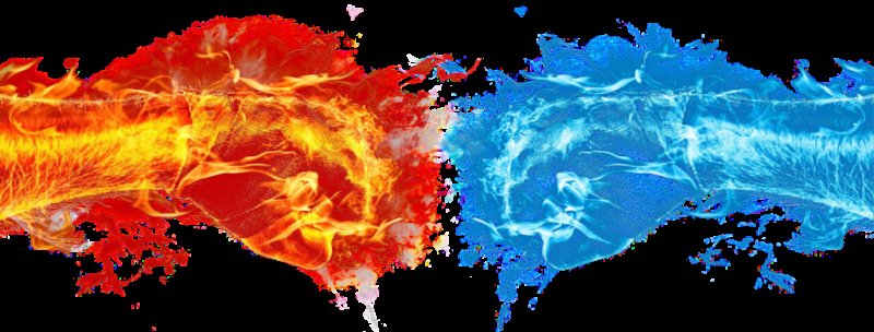 Огонь на прозрачном фоне