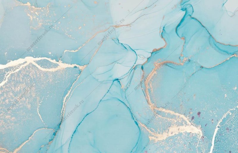 Голубой мрамор с золотом