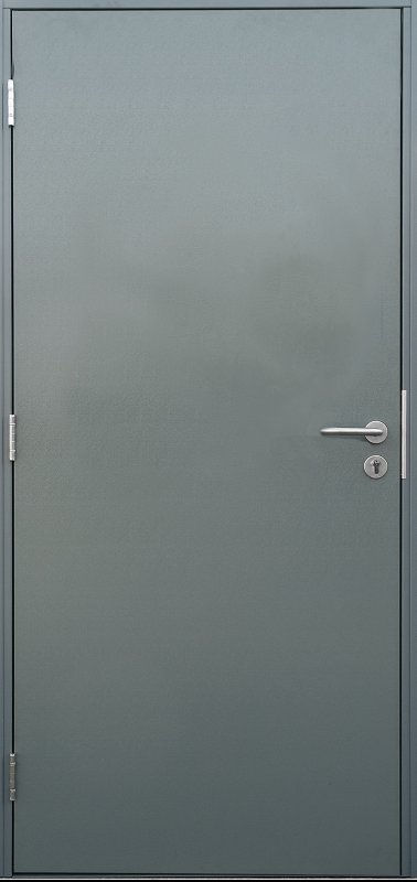 Дверь металлическая серая