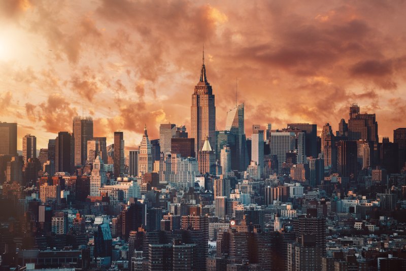 Архитектура Нью-Йорка Манхеттен