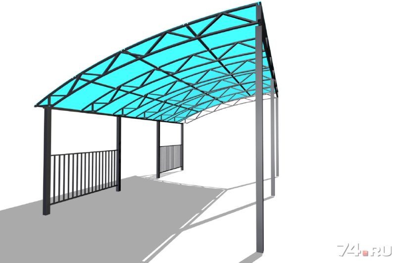 Теневой навес из поликарбоната