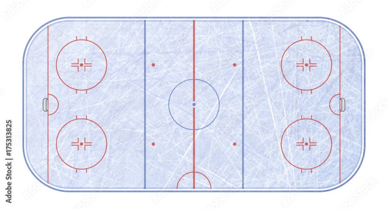 Хоккейная площадка вид сверху