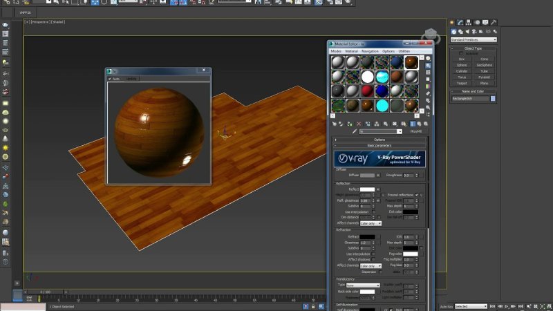 Материал дерево в 3d Max Corona