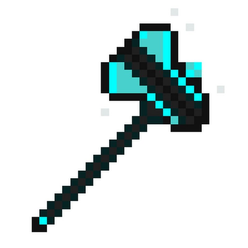 Зачарованный алмазный топор майнкрафт