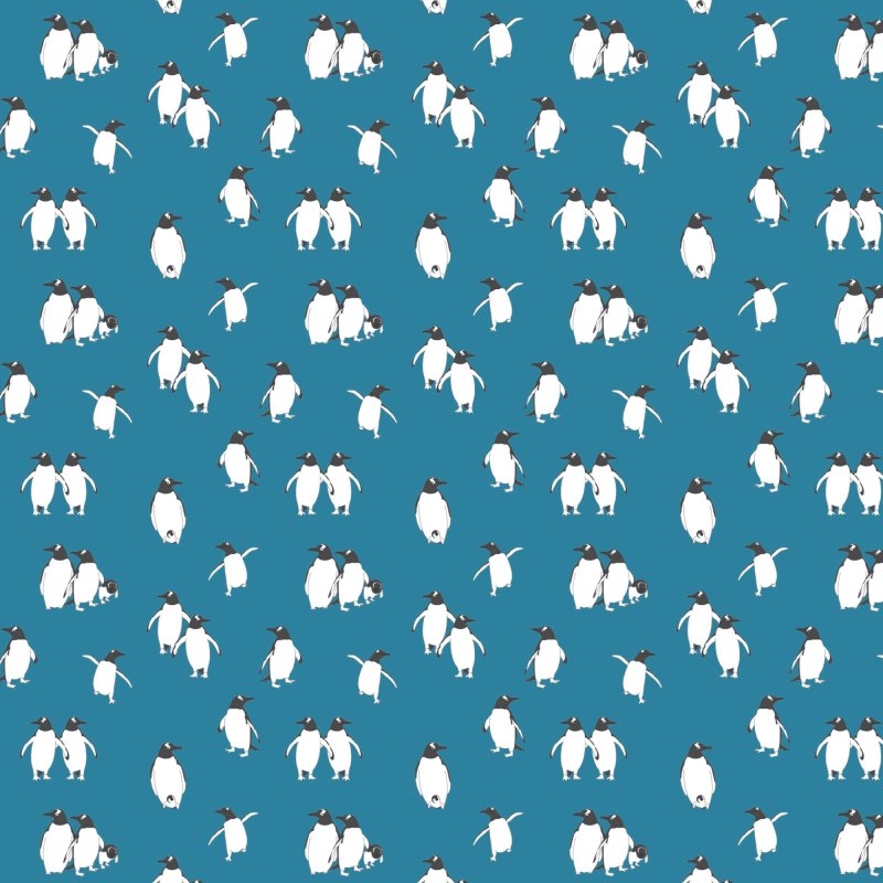 Упаковочная бумага с пингвинами