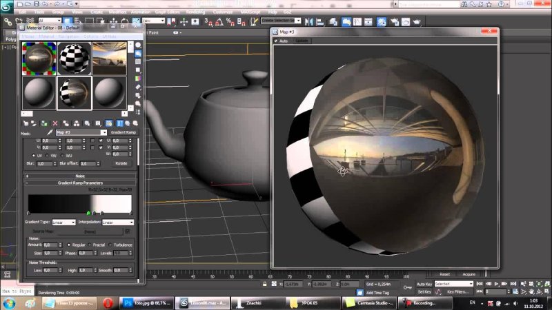 Материал стекло в 3d Max Corona
