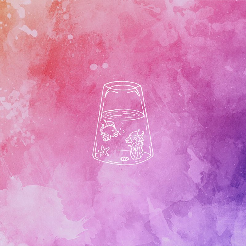 Розовый фон акварель