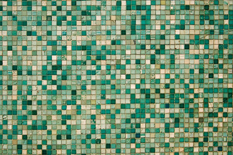 Мозаичная плитка зеленая