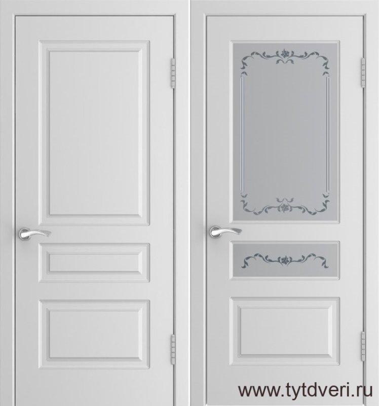 Ульяновская дверь belini-222 белая эмаль ДГ