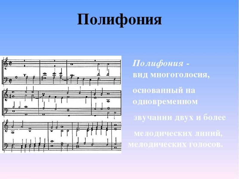 Полифония это в Музыке
