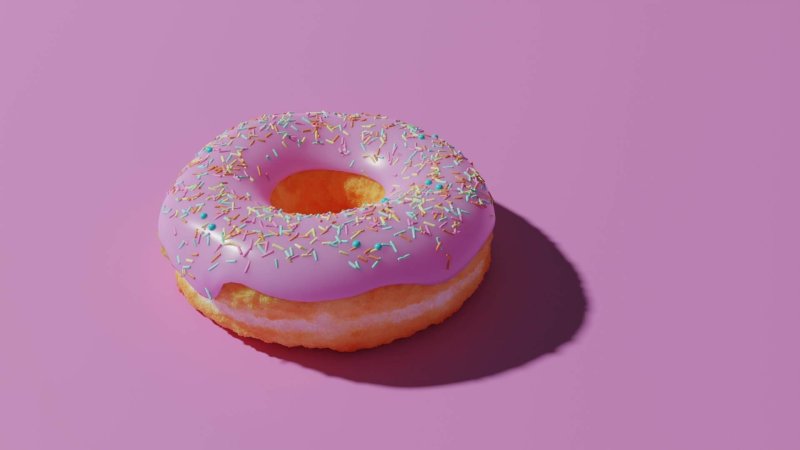 Blender 3d пончик