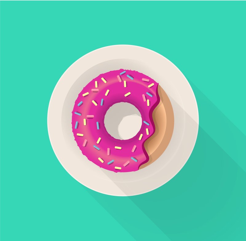 Пончики на тарелке