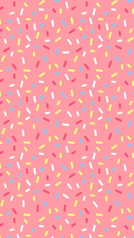 Розовый фон с конфетти