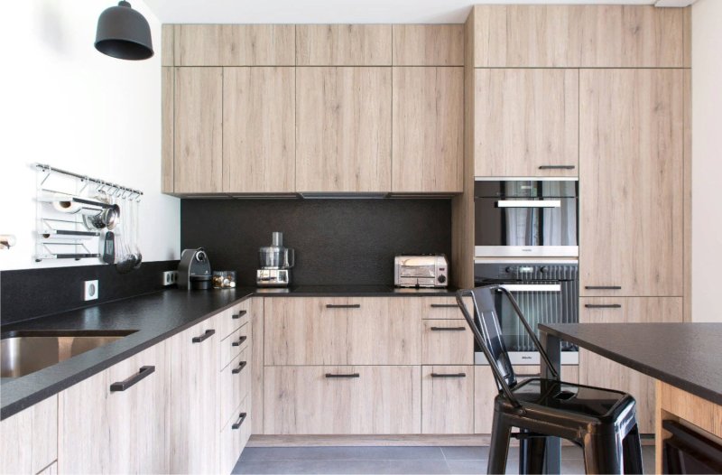 Кухня дуб сонома темный