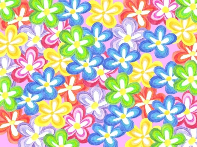 Разноцветные цветочки