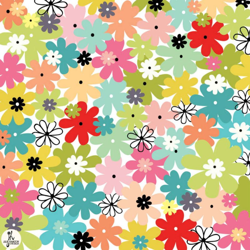 Яркие цветочные узоры