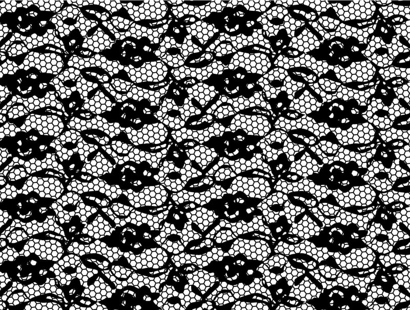 Кружево черно белое