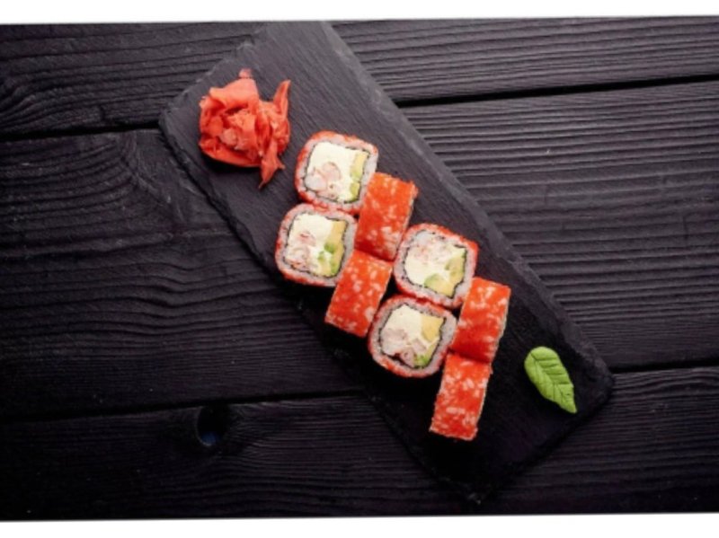 Роллы вид сверху