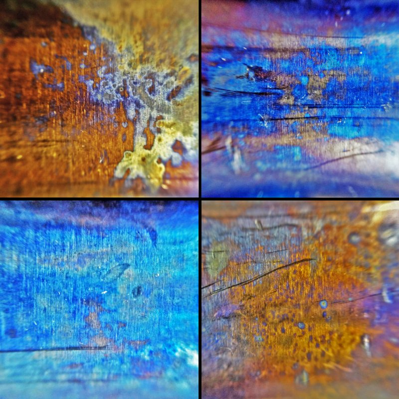 Титан цвета побежалости титана