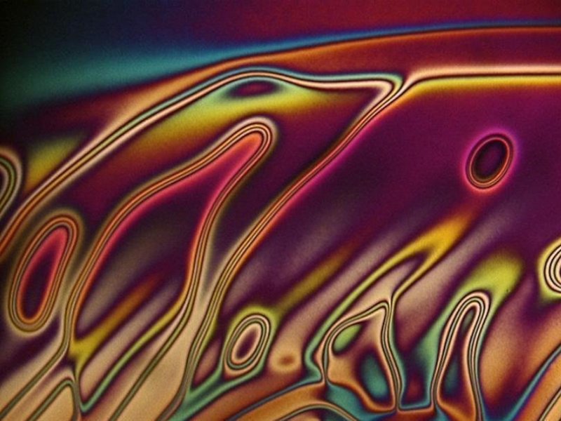 Нематические жидкие Кристаллы под микроскопом