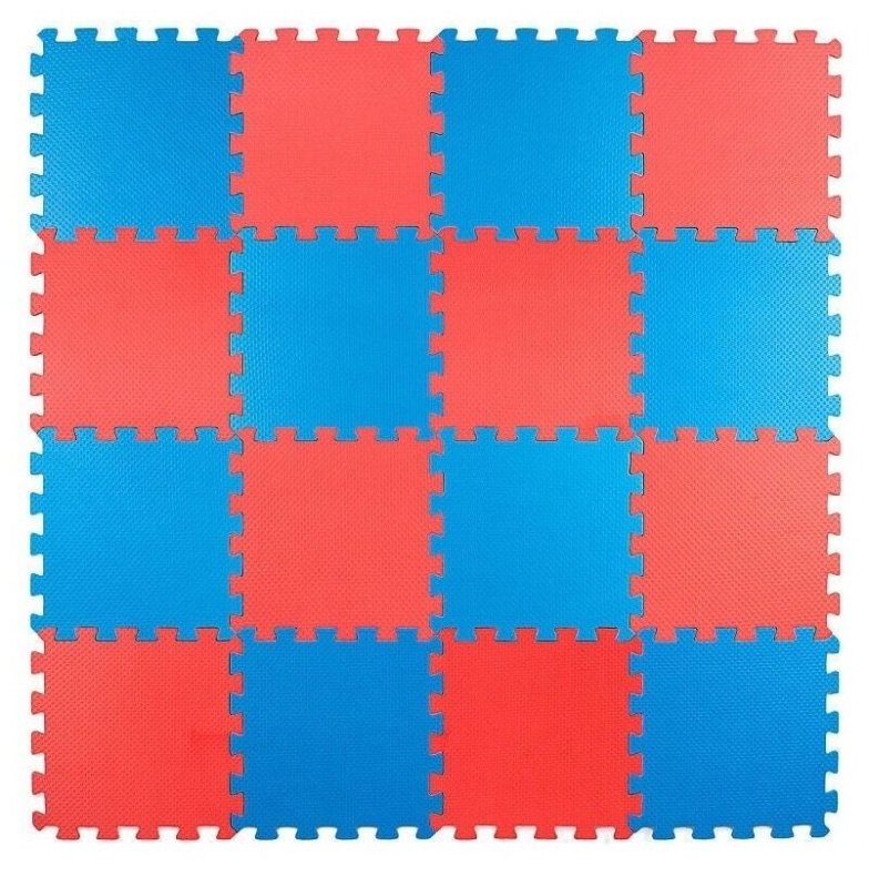 Коврик-пазл «синий трактор», 8 элементов, 31,5х31,5 см