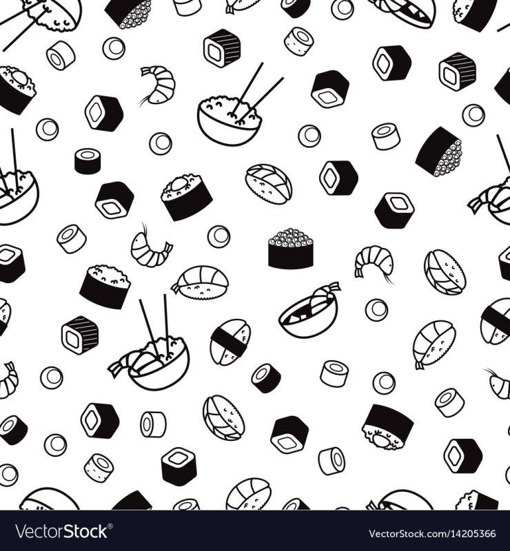 Суши паттерн вектор